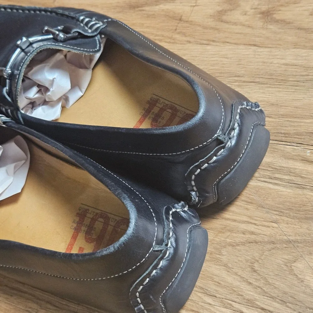 1901 Destin Horse Bit Leather Driving Shoes Loafers Slip On 12 M Black M06516